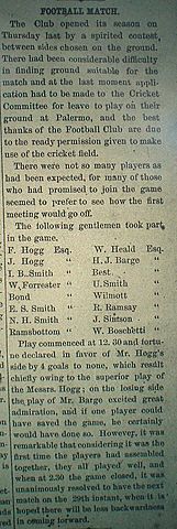 Hasta que llegó el primer partido de fútbol...