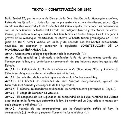 La constitució de 1845