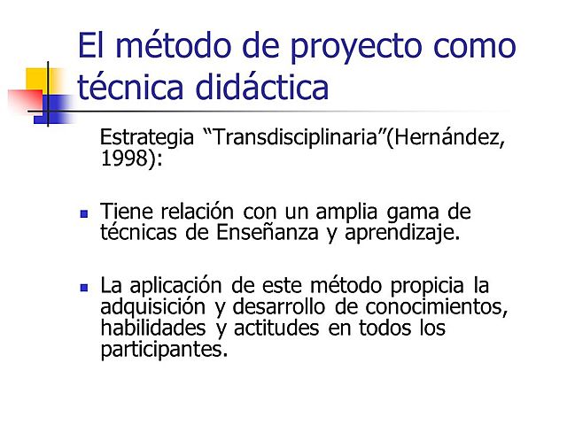 EL MÉTODO DE LOS PROYECTOS