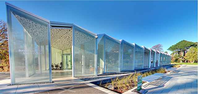 Christchurch Botanic Gardens Visitor Centre: The purpose of the Christchurch Botanic Gardens Visitor Centre was to introduce visitors to the beauty of the plant world, featuring the history of plants and horticulture.