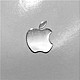 Iphone logo silver metal glossy shine