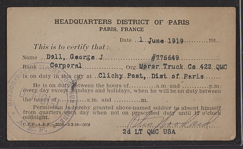 Travel pass to visit Clichy Post, District if Paris