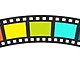 Rainbow flag film strip frame 450w 486481114