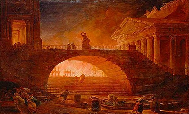 The great fire or Rome