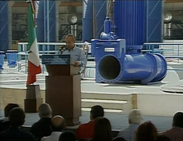 Inaguracion de la planta de bombeo La Caldera