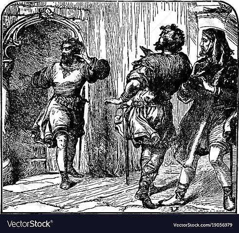 Macduff and Lennox discover Duncan's murder.