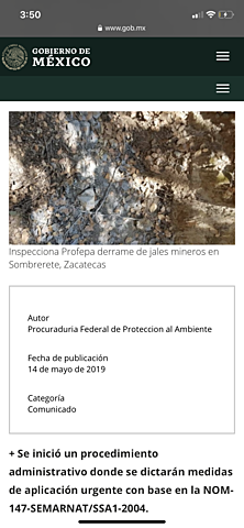 derrame de 20.000 litros de agua con sedimentos