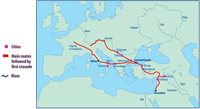 Crusades are ordered by Pope Urban II