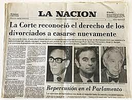 Se sancionan la Ley de Divorcio Vincular