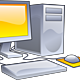 1200px desktop computer clipart   yellow theme.svg