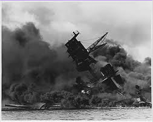 Japan bombs Pearl Harbor.