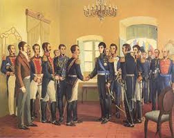 Partida del liberador para venezuela