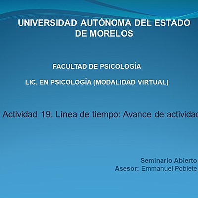 Timeline: Avance de actividades