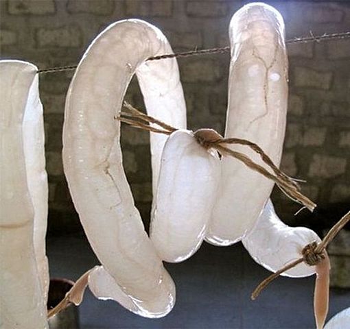 Condom of animal guts