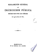 Reglamento General de Instrucción Pública de 1821