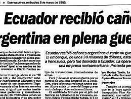 Venta de armas a Croacia y Ecuador