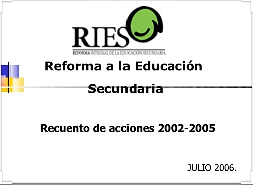 Reforma a la Educación Secundaria