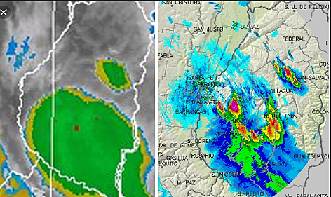 Trazado de mapas meteorológicos con información de radares.