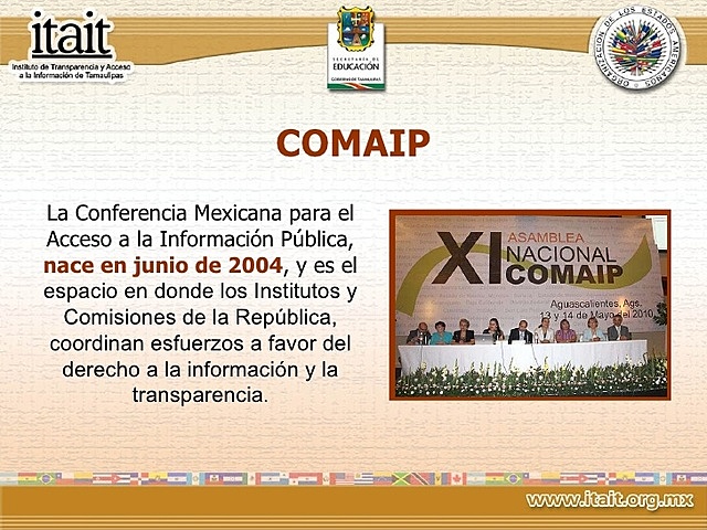 Conferencia Mexicano para el acceso a la Información Pública (COAIP)