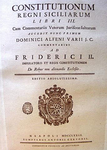 Costituzioni di Melfi e Costituzione in favore dei principi
