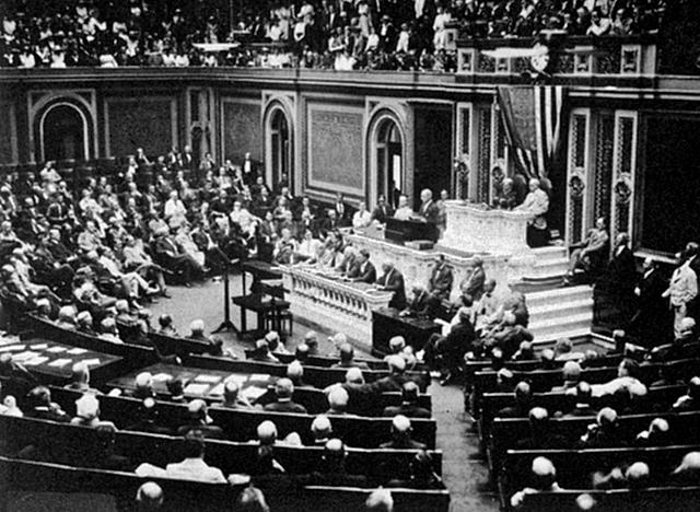 (US,EU) President Wilson asks Congress for declaration of war.