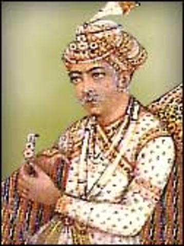 Jalaluddin Muhammad Akbar is Placed on the Mughal Throne