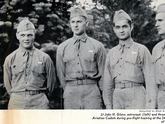 John Glenn quit college and joined the Navy