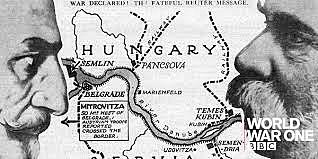 World War I begins when Austria-Hungary declares war on Serbia.