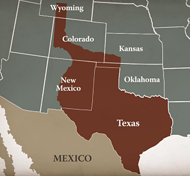 Annexation of Texas (economical and social - red)