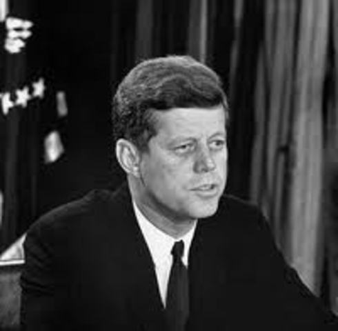 President John F Kennedy calls for Civil Rights Act.