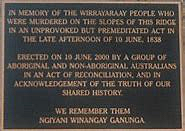 Myall Creek Massacares- white settelers killed a group fo aborigines at Myell Creek.