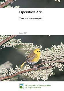 Operation Ark - The purpose of operation Ark was to ensure the long-term survival and sustainability of key native species such as mohua and parakeets which were declining due to the rat and stoat overpopulation