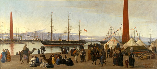 Inauguración oficial del canal de Suez.