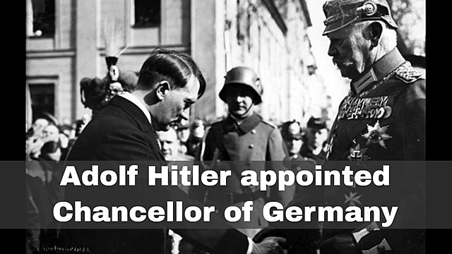 Hitler was named chancellor of Germany