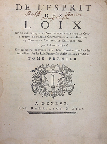 The Spirit of the Laws