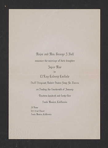 Wedding Announcement