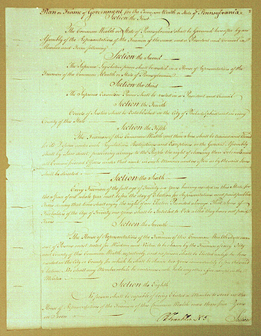 The Pennsylvania state constitution