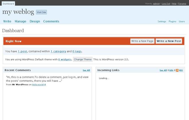 WordPress 2.5  "BRECKER"