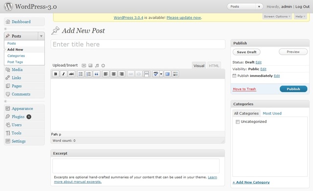 WordPress 3.0  "THELONIOUS"