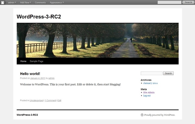 WordPress 3.1  "DJUNGO TEINHARDT"