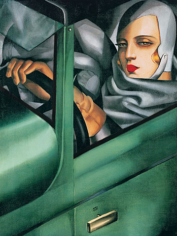"Self Portrait in the Green Bugatti," Tamara De Lempicka, 1929