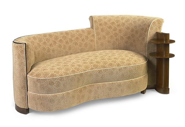 "Settee from the S.S. Normandie," designed by French designer Jules Leleu, 1933