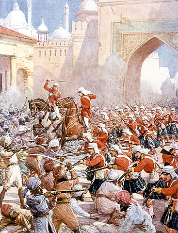 The Sepoy Mutiny begins, and there is fierce fighting between the Sepoys and British army. But the mutiny ends two years later because India was divided and their government was weak. As a result, hate and distrust increases between the groups.