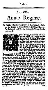 First copyright legislation