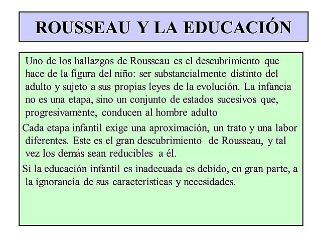Rouseau y la Educación