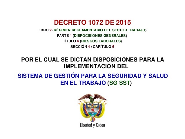 Decreto 1072 de 2015