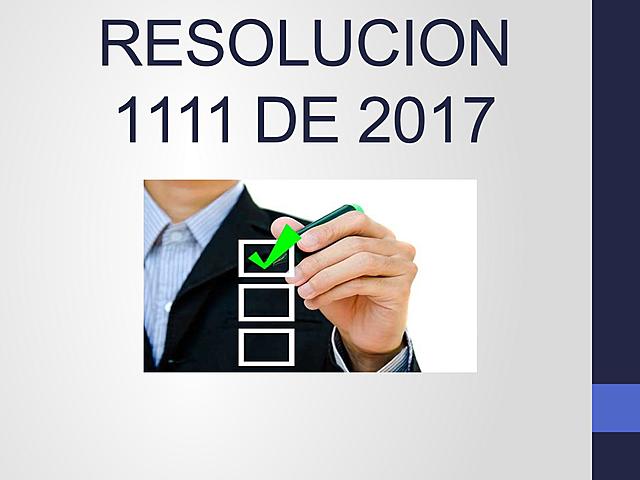 Resolución 1111 de 2017