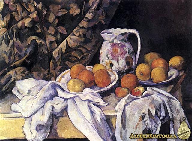 Bodegón con cortina