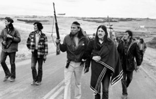 Protestors at Wounded Knee