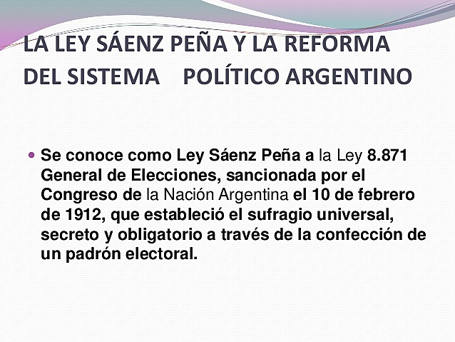 1880-1912: República Conservadora . Democracia Restringida